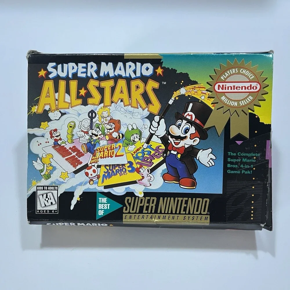 Super Mario All-Stars Super Nintendo SNES CIB‎ Complete With Manual